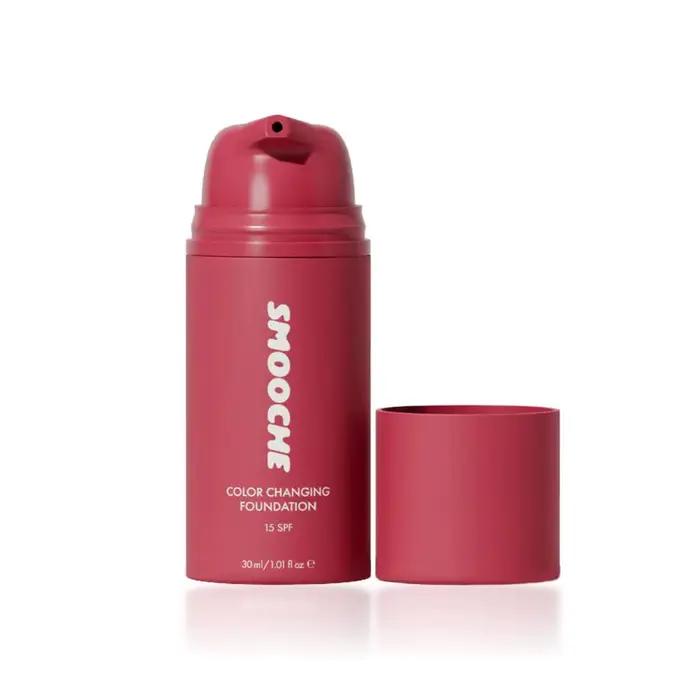 Fond de teint Smooche changeant de couleur SPF15, longue tenue, léger, hydratant, couvre les pores, 