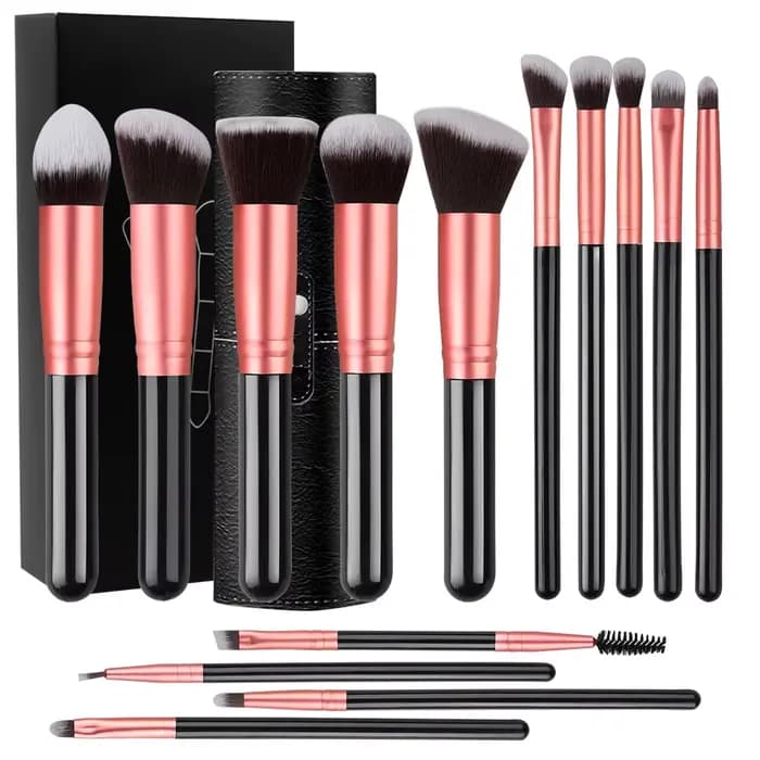 Professiona 14 pièces ensemble de pinceaux de maquillage fond de teint doux moelleux Blush poudre fa