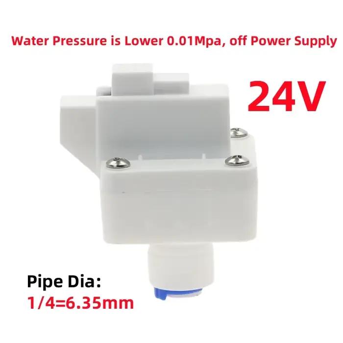 RO-Joli Haute/Basse Pression Précieux pour Eau, Normalement Fermé/Ouvert, 1/4, 3/8 OD, Raccord de Tu