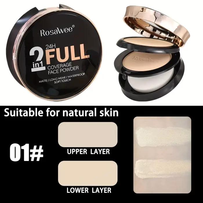 Poudre Matifiante Couvrance Totale 24H, Respirante, pour une finition lisse et sans défaut, fond de 