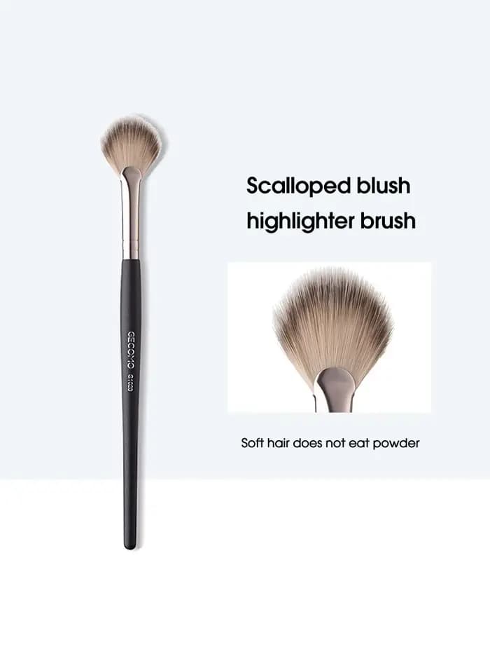 Pinceau fard à joues poudre haute brillance, cheveux doux, sans poudre, maquillage facile à applique