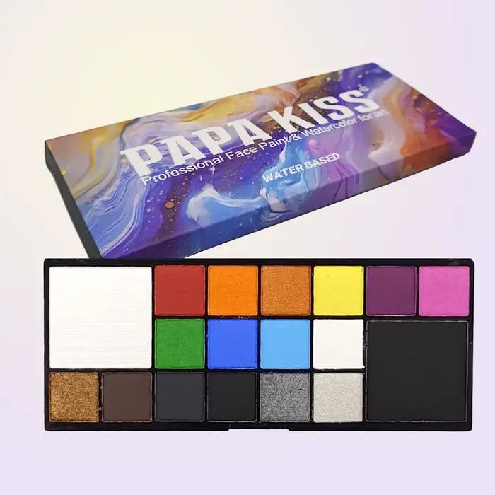 La palette de peinture pour le visage et le corps de 18 couleurs est sûre et facile à nettoyer, adap