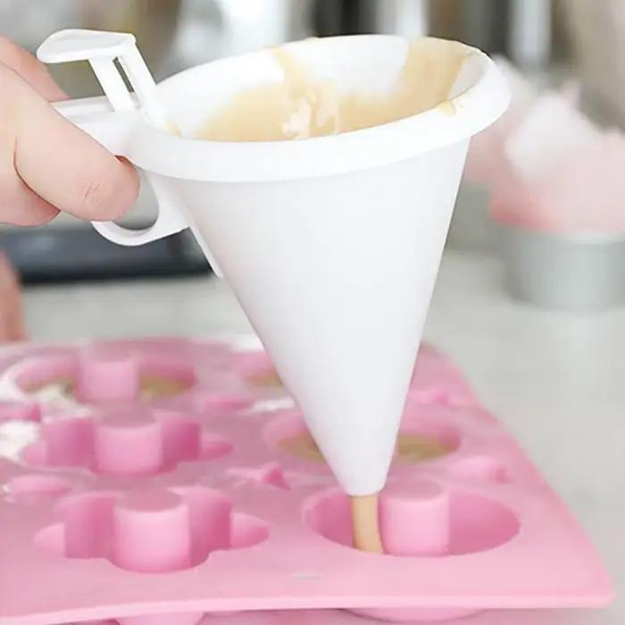 1 pièces cuisine bricolage pratique chocolat bonbons glaçage entonnoir moule blanc de qualité alimen