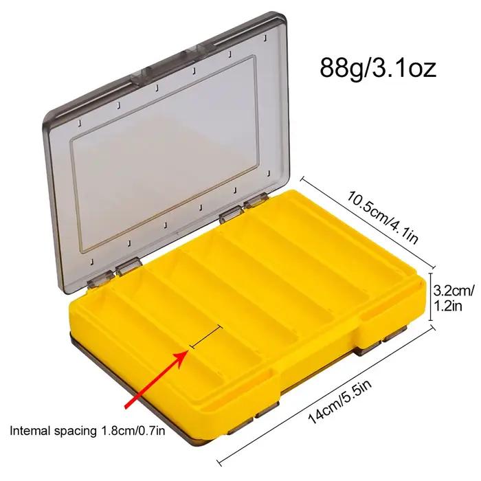 PROBEROS Boîte de rangement durable pour appâts et outils, 10 compartiments, double face, pour tous 