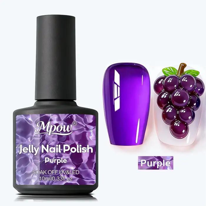 Mpow – Lot de 1 à 6 vernis gel translucides colorés, semi-permanents, à retirer par trempage, durcis