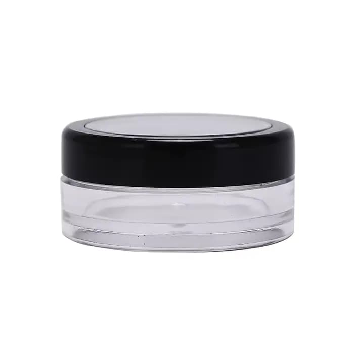 Z. 1 boîte à poudre portable en plastique vide avec tamis et miroir, pot cosmétique pour poudre libr