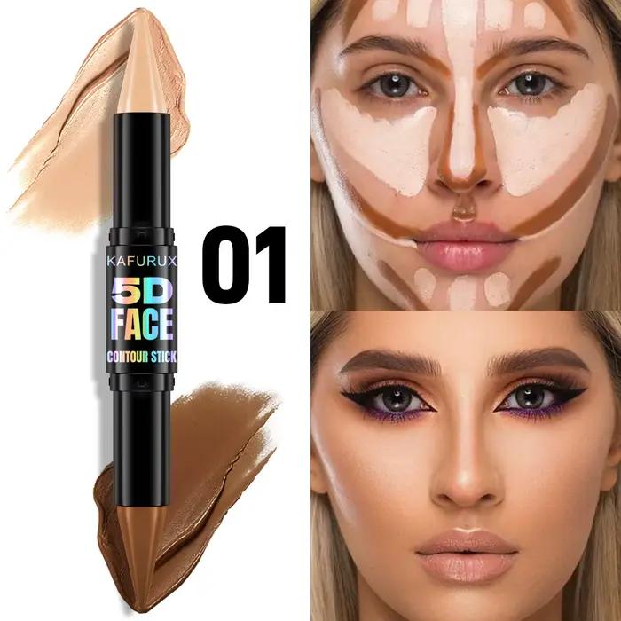 Bâton de Contour Duo, crème à reflets et ombres à Double aiguille, imperméable, couverture complète,