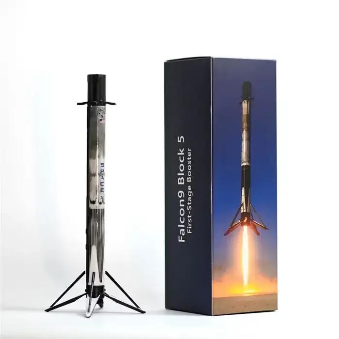 Modèle de fusée en métal moulé sous pression Falcon 9 Dragon Heavy 1:233 et Starship 1:375, collecti