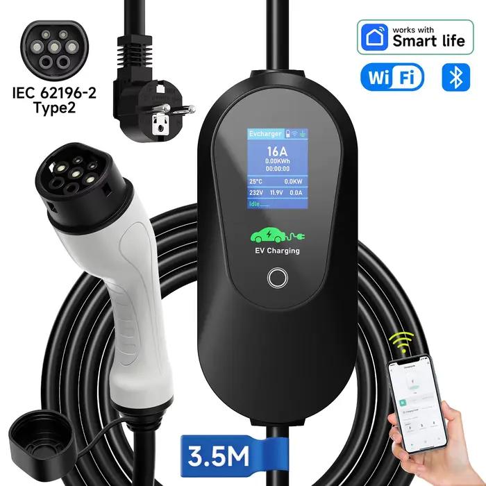 AFEEV 3.6KW Type1 SAE J1772 chargeur EV Portable 16A Type2 chargeur de voiture électrique GB/T EVSE 