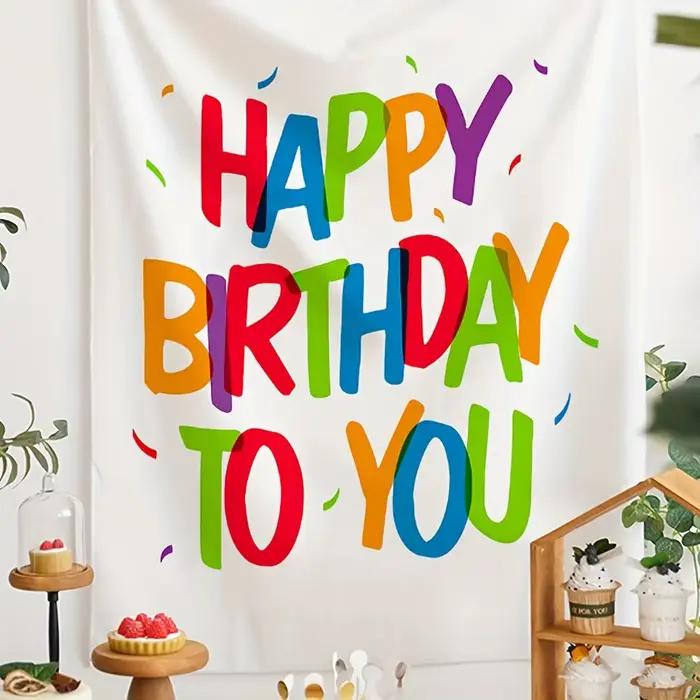 Nouveau Joyeux anniversaire fond tapisserie filles garçons fête d'anniversaire toile de fond bannièr