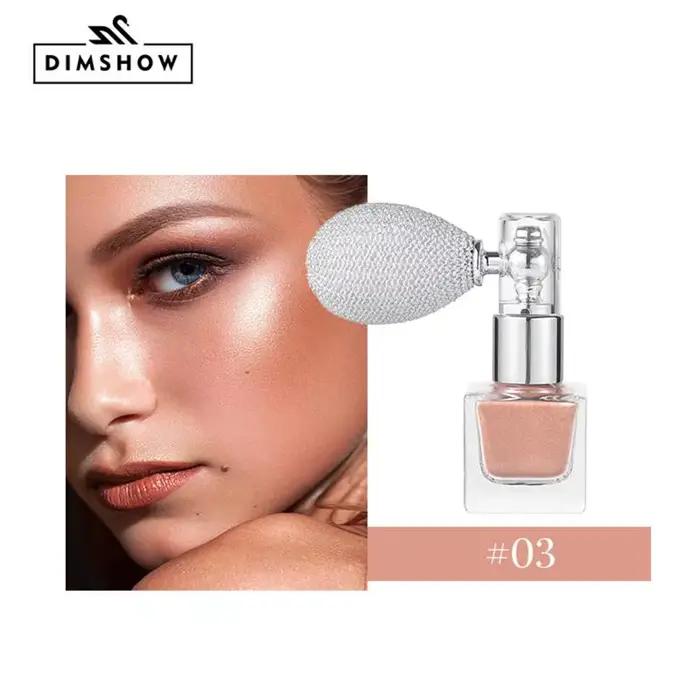 Spray corporel scintillant 4 couleurs, poudre de paillettes pour le visage, illuminateur, contour se
