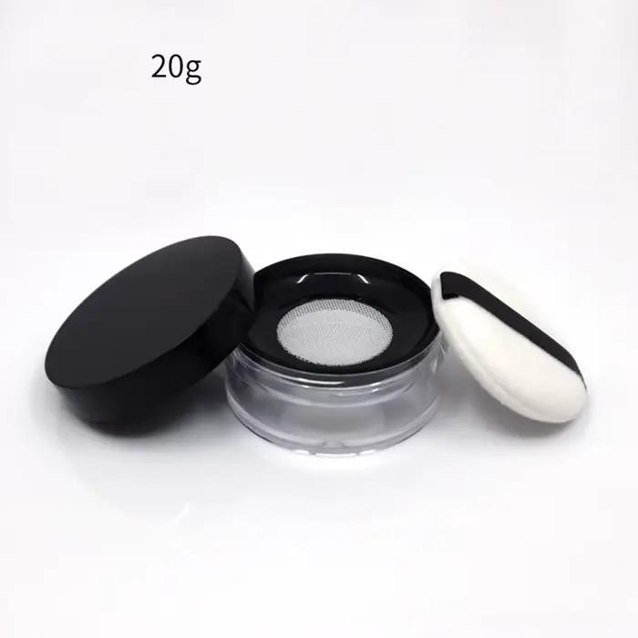 Pot de Poudre en Plastique Portable de 10g/20g, 1 Pièce, avec Tamis, pour Cosmétique et Maquillage d