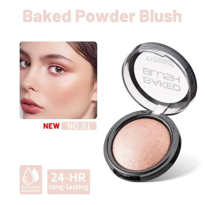 Poudre de blush cuit à la poudre, procédé unique, couleur haute saturation, effet maquillage durable