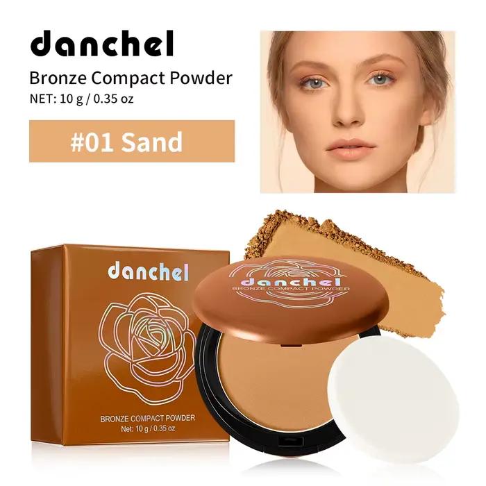 Poudre compacte bronzante effet mat doux, longue tenue, unifie le teint, éclaircissante, estompe les