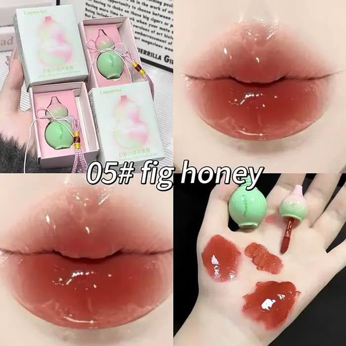Gloss à lèvres hydratant effet miroir et brillant, couleur zucchini, longue tenue, rose délicat, pou
