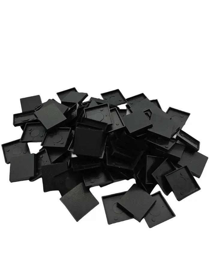 100 pièces 25mm (24.3mm) bases carrées pour jeux de guerre miniatures jeux de Table Base 25MM