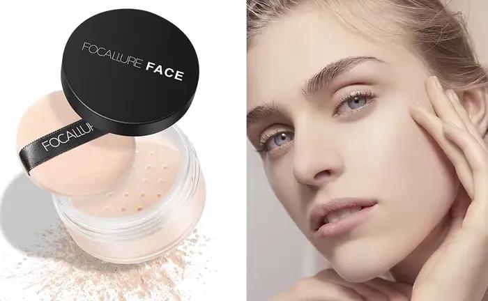 Focallure visage poudre libre 3 couleurs Ultra-léger finition parfaite poudre de maquillage imperméa