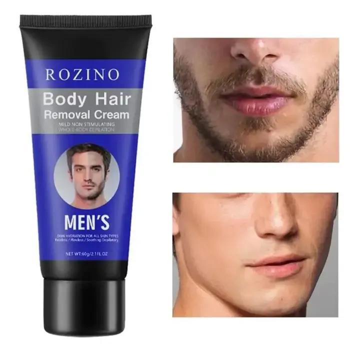 Crème Épilatoire pour le Visage pour Homme, Indolore, pour le Corps, Épilation du Visage, Soins de l