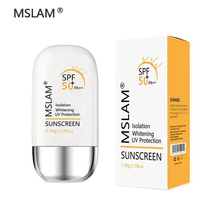 MSLAM-Crème solaire blanchissante pour le visage et le corps, protection de la peau, anti-âge, contr
