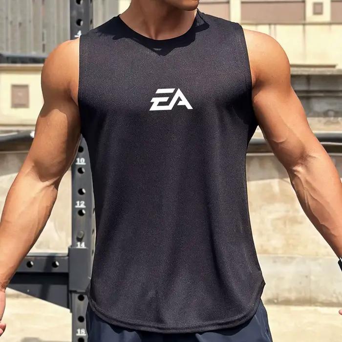 Pull à col rond pour hommes, nouvelle tendance d'été, chemise à fond en maille, sport, Fitness, nata
