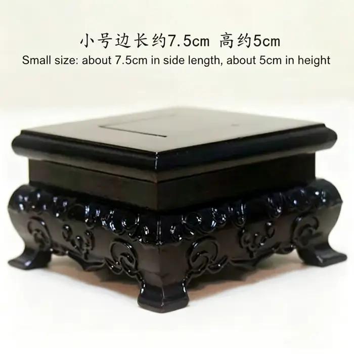 Socle carré en bois pour statue de Bouddha, vase, figurine, boule de cristal, décoration intérieure,