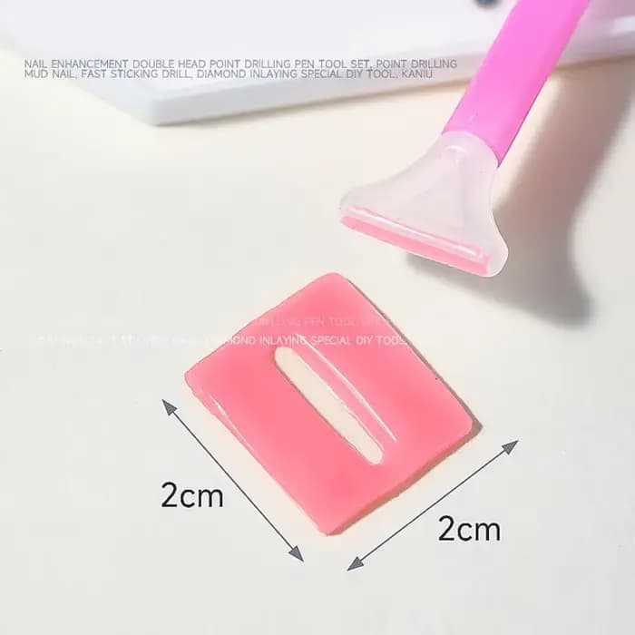 Pickers de strass pour Nail Art, stylo à points avec plateau de rangement, pâte à colle pour diamant
