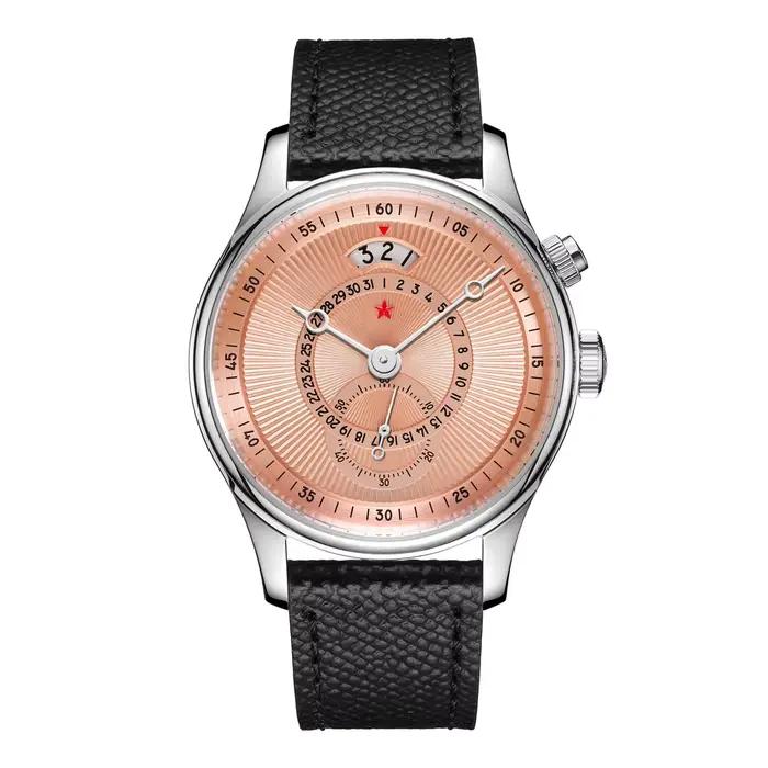 Montre pour hommes Red Star 40mm Premium avec mouvement mouette ST1716 calendrier étanche 3ATM montr