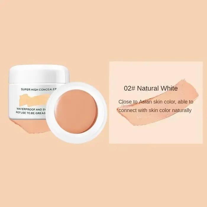 Correcteur imperméable à couverture complète pour tatouages, cicatrices – Fond de teint au fini natu