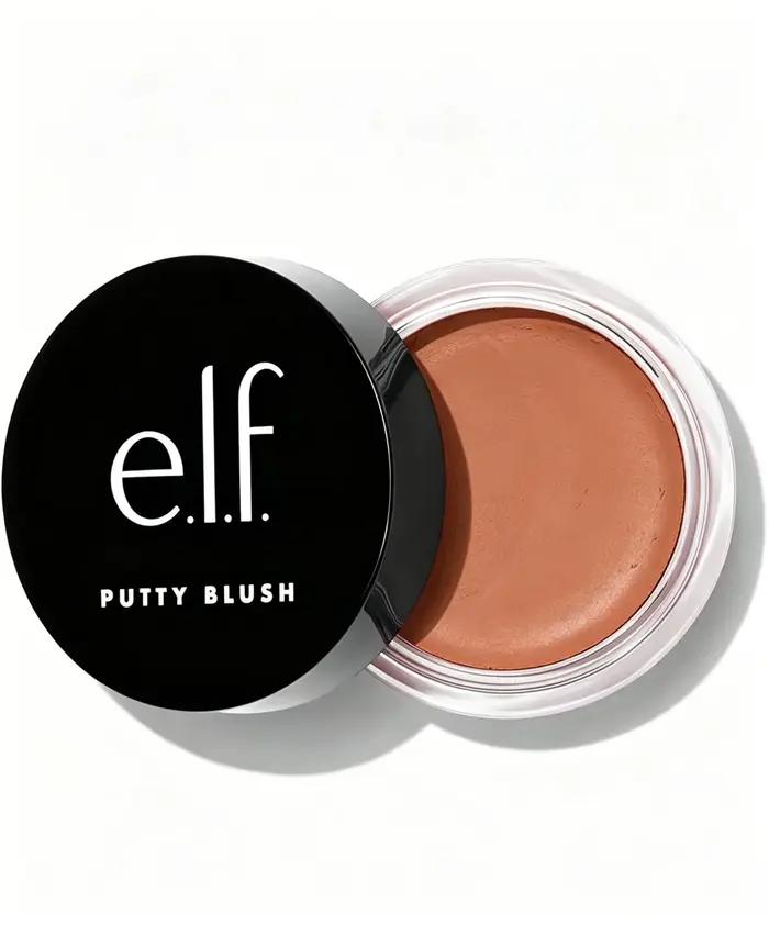 Elf Putty Blush, blush crème monocolore, longue tenue, buildable, fini naturel et éclatant, formule 