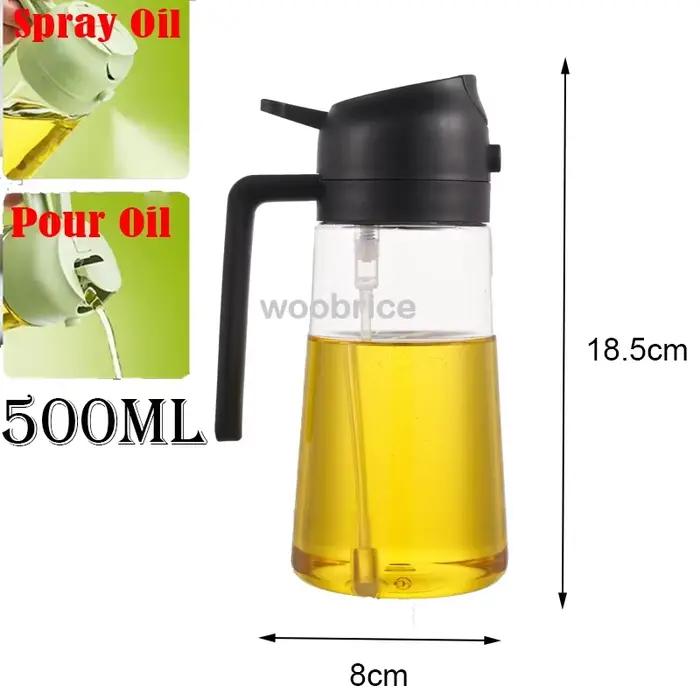 Distributeur d'huile, accessoires d'assaisonnement, bouteille de Cruet, vaporisateur d'huile, ustens