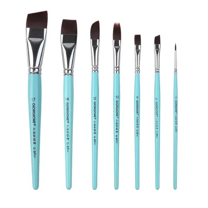 Peinture corporelle visage peinture d'art corporel professionnel manche en bois pinceaux ensemble mu