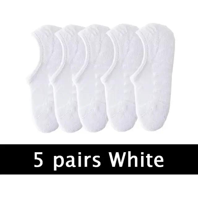 5 paires hommes serviette bas bateau chaussettes Sport sueur souffle Silicone anti-dérapant Invisibl