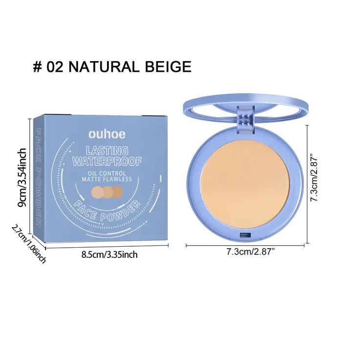 Poudre fixante mate pour le visage, contrôle du sébum, imperméable, estompe les pores, finition de m