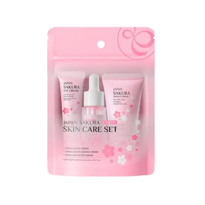 Ensembles de soins de la peau Sakura, crème pour le visage, sérum, toner, nettoyant pour le visage, 