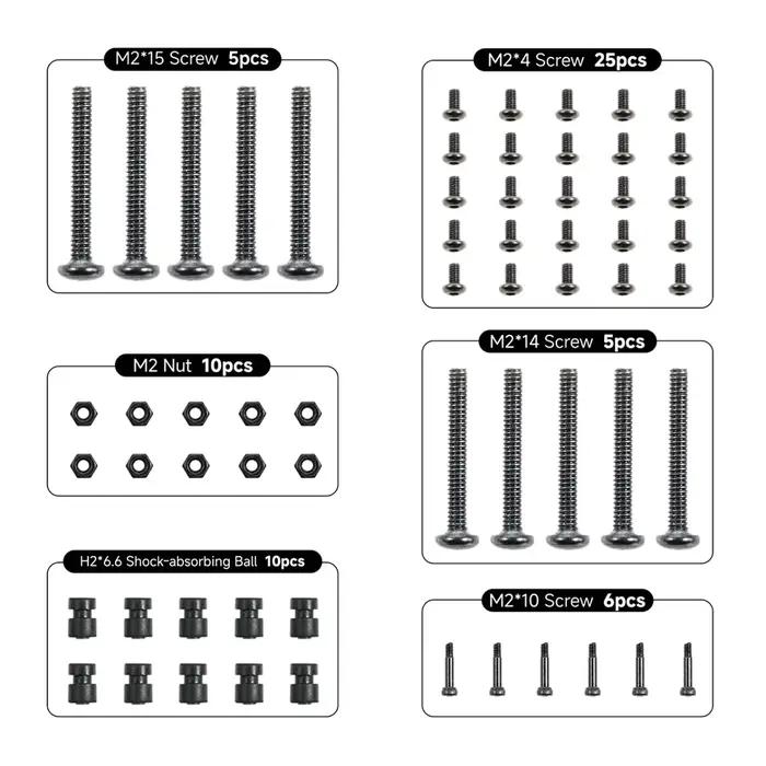 BETAFPV – Pack de vis pour Drone Pavo20 / Pavo20 Pro/ Meteor65 Pro / Meteor75 Pro / Air65 / Air75 / 