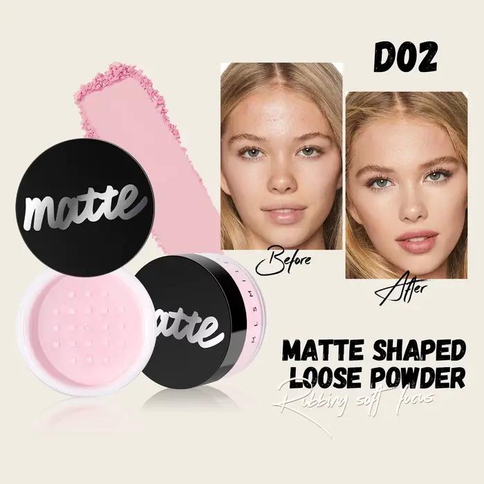 Poudre libre mate 4 couleurs, blanchiment du visage, finition de la peau, Transparent, rose, nu, maq