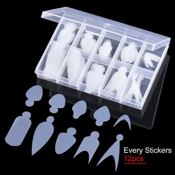 TP 60/120 pièces moule en Silicone pour ongles français réutilisable pour système Duet ongles double