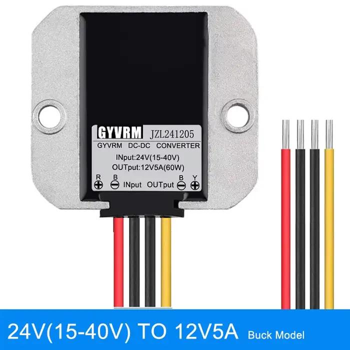 GYVRM 24V 36V 48V 60V à 12V 5A 6A 8A 10A convertisseur cc abaisseur 48V-12V régulateur de tension Bu