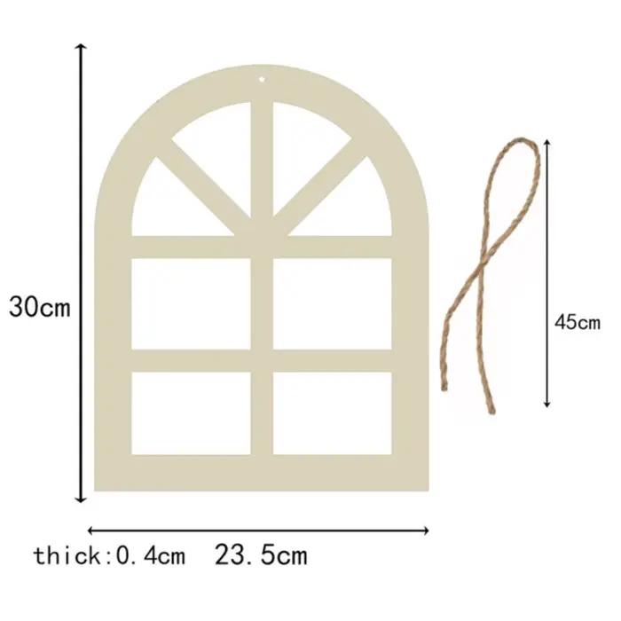 Maison tenture murale chambre fond chambre décor bois cintre pendentif fenêtre en forme pendentif Al