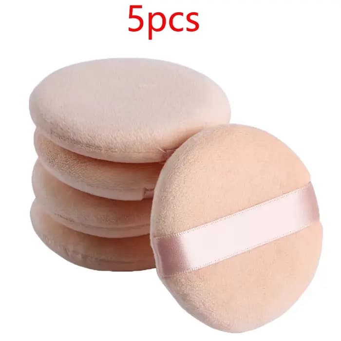 Bouffantes rondes de fond de teint en poudre pour le visage, bouffantes cosmétiques douces portables