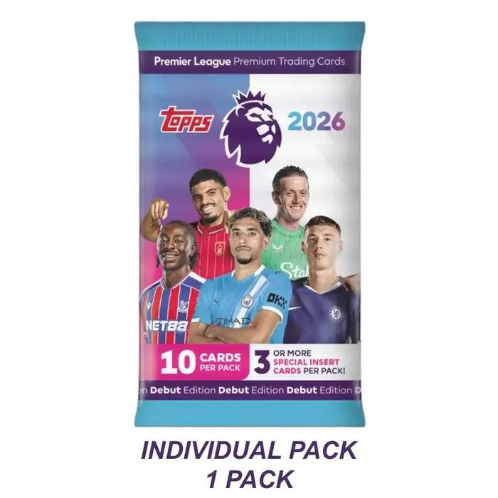 Cartes à collectionner officielles de la Premier League Topps 2026, cartes de signature de stars du 