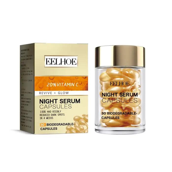 Capsule pour le visage à la vitamine C, sérum hydratant, Anti-vieillissement, élimination des rides,