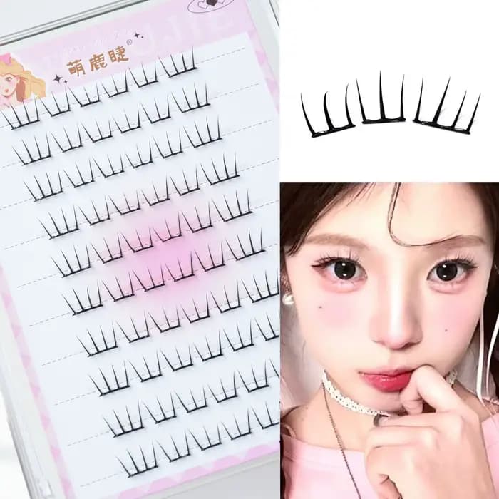 Cils individuels auto-adhésifs, aucune colle nécessaire, en grappe moelleuse, mode coréenne, Extensi