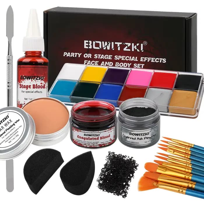 Bowitzki SFX – peinture pour le visage et le corps, effets spéciaux de maquillage d'halloween, fauss
