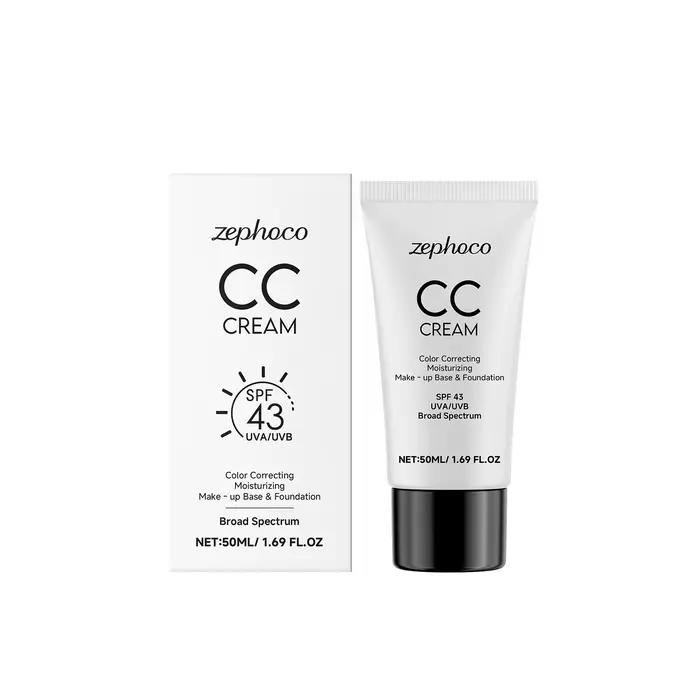 Zephoco CC crème fond de teint Anti UV Protection hydratant Base de maquillage Correction de couleur