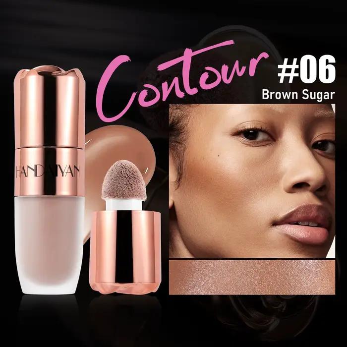 Stick illuminateur liquide Rose Glow, effet de contour 3D, longue tenue, maquillage visage et corps,