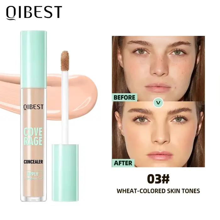 QIBEST Correcteur de teint longue tenue, fond de teint mat, crème multi-usages, huile, surligneur et