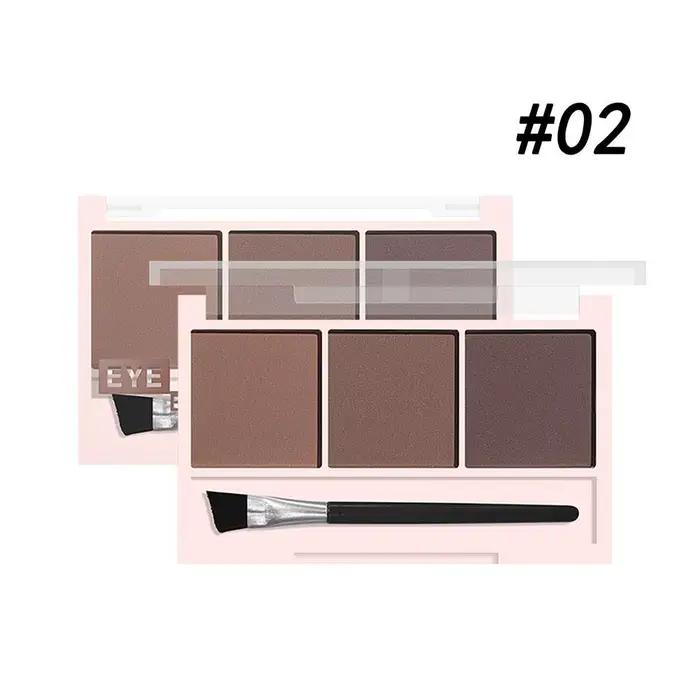 Poudre à sourcils tricolore, ombre naturelle longue durée, forme tridimensionnelle, crème à sourcils