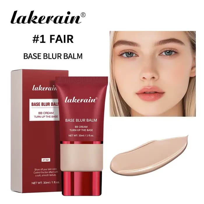 Lakerain Fond de Teint Mat Crème Longue Tenue Effet Flou Doux Couvrance Naturelle Correcteur Impermé