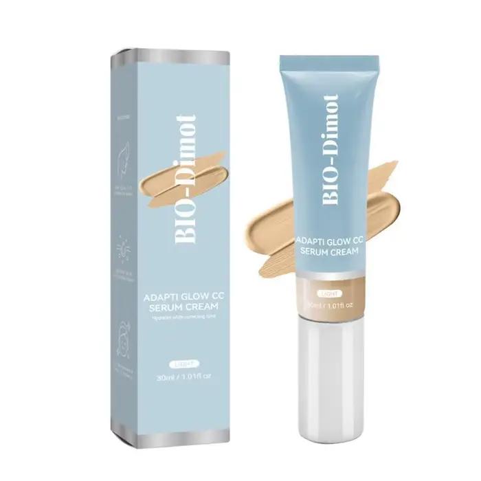 Crème CC hydratante 30ml, longue tenue, correcteur naturel, base de maquillage nude, fond de teint q